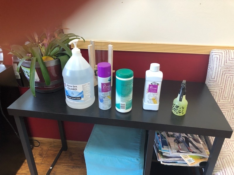 Covid-19 protection measures include plastic shields