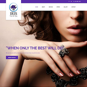 Iris Nail & Spa, a website made by the Philadelphia area web development company TAF JK Group Inc.