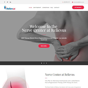 Nerve Pain Center, a website made by the Philadelphia area web development company TAF JK Group Inc.