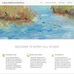 Carol Durham Paintings, a website made by the Philadelphia area web development company TAF JK Group Inc.