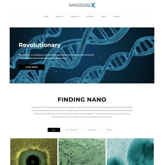 Nanodualix, a website made by the Philadelphia area web development company TAF JK Group Inc.