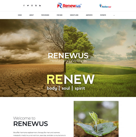 Renewus, a website made by the Philadelphia area web development company TAF JK Group Inc.
