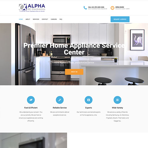 Alpha Ne Electronics, a website made by the Philadelphia area web development company TAF JK Group Inc.