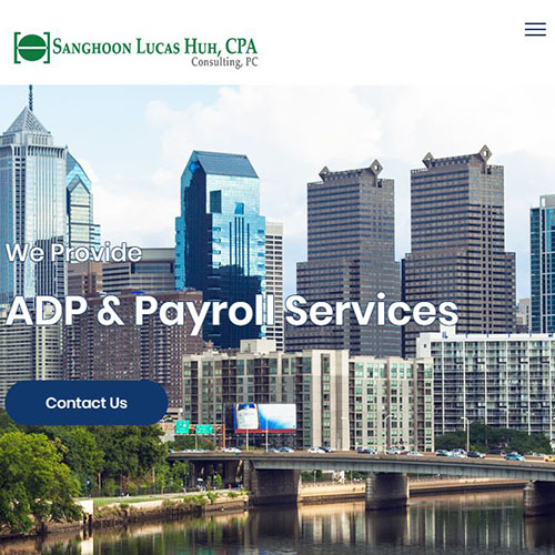 Sanghoon Lucas Huh, CPA, a website made by the Philadelphia area web development company TAF JK Group Inc.