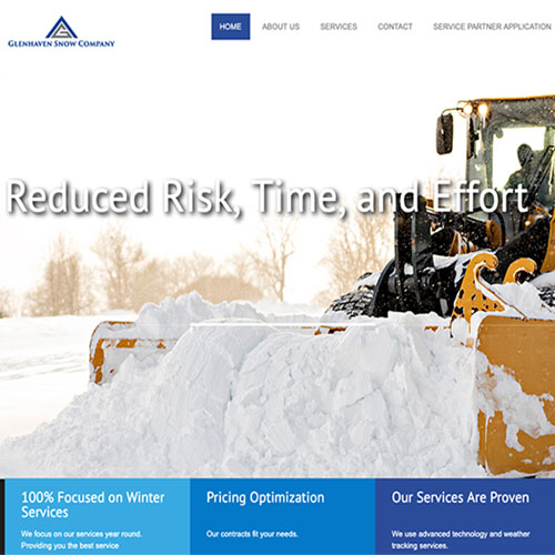 Glenhaven Snow Company, LLC, a website made by the Philadelphia area web development company TAF JK Group Inc.