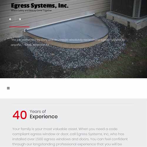 Egress Systems, a website made by the Philadelphia area web development company TAF JK Group Inc.